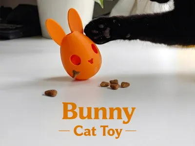 Bunny cat toy - Easter Egg treat toy