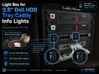 Light box for dell caddy tray
