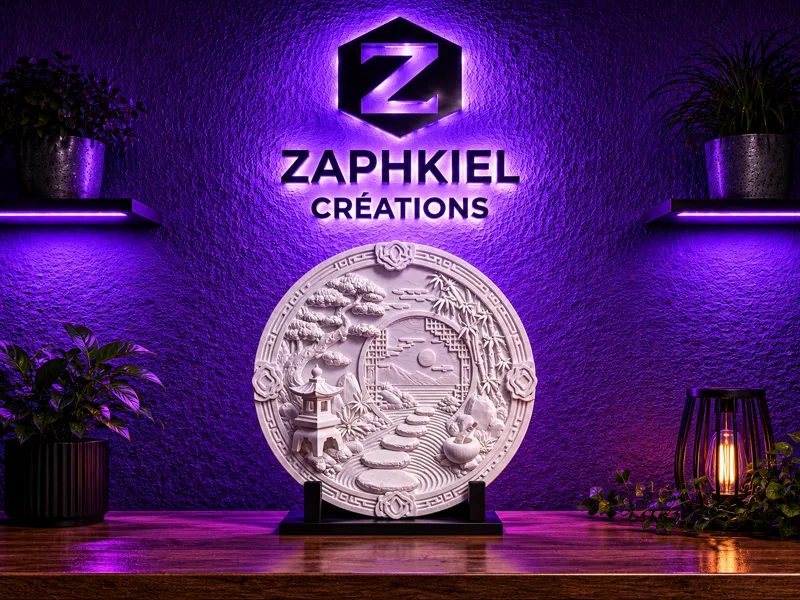 Tableaux Rond 3D Zen v.1