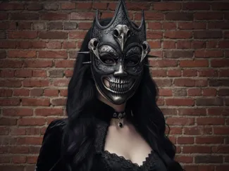 Mascara Gotica cuervo