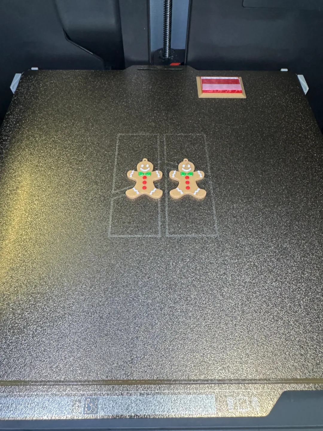 Christmas gingerbread earring view 2