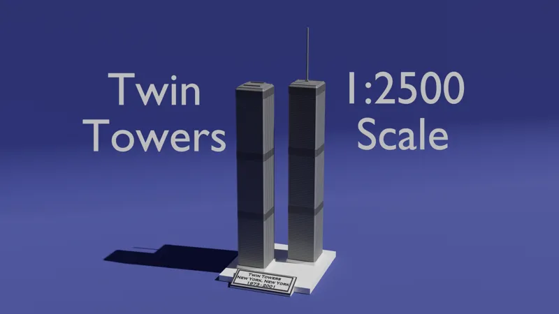 Twin Towers Scale Model Display