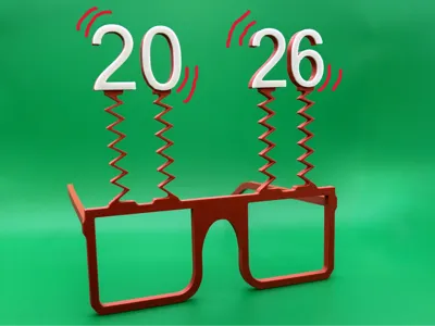 New Year's/New Year's Eve Glasses 2026 (Wobbly)
