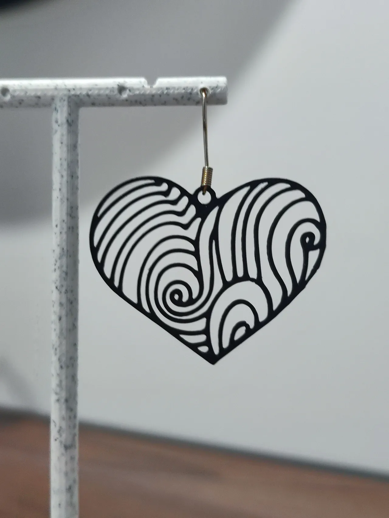 Aretes Corazón Spiral Wave view 2