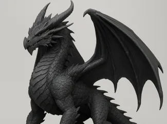 Black Dragon (AI Generated with Maker Lab)