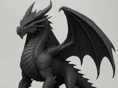 Black Dragon (AI Generated with Maker Lab)