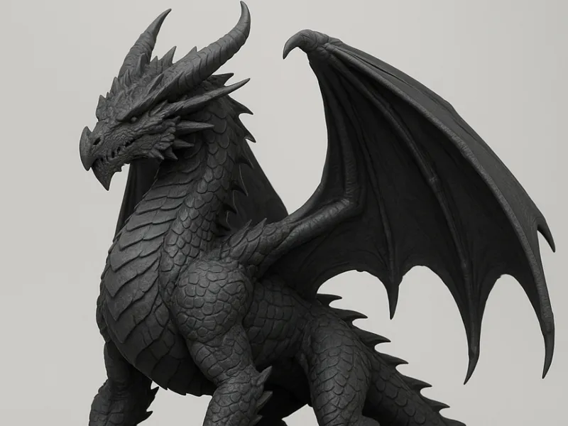Black Dragon (AI Generated with Maker Lab)