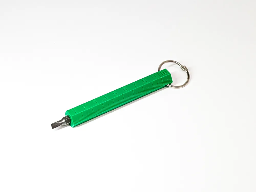 Multi-purpose keychain with screwdriver and rule by AK3D MakerWorld ...