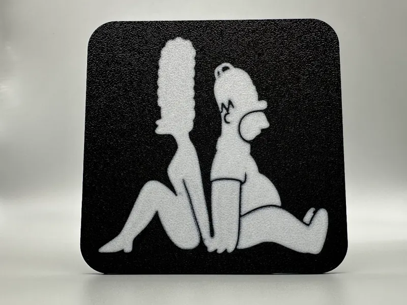Simpsons Coaster Homer & Marge