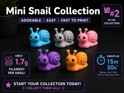 Tiny Cute Snail – Free Model - Quick Easy - Fast