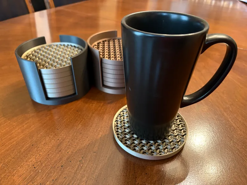 Drink Coasters and Coaster Holder