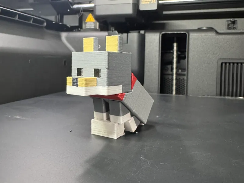 Minecraft puppy wolf keychain!