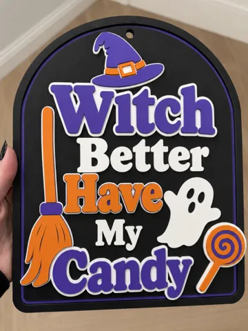 Adorno temático: Witch Better Have My Candy – Halloween Plaque — vista de referencia 2