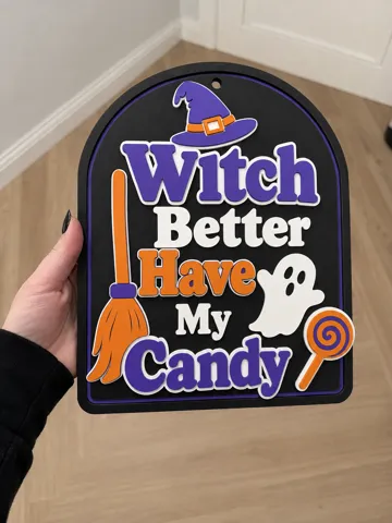 Adorno temático: Witch Better Have My Candy – Halloween Plaque — vista de referencia 3