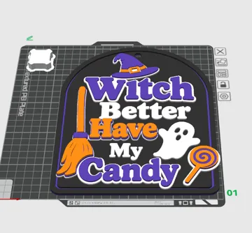 Adorno temático: Witch Better Have My Candy – Halloween Plaque — vista de referencia 4