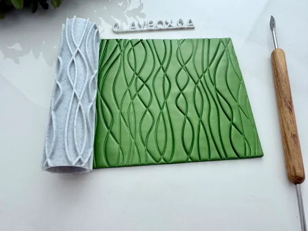 Rouleau texture spaghetti pour argile