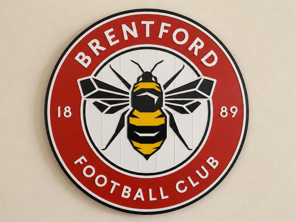 Brentford FC — Multi-Color 3D Printed Plaque