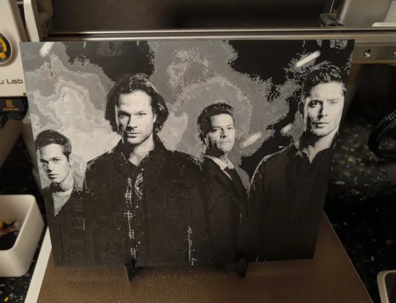 Hueforge Supernatural Sam-Dean-Castiel and Jack