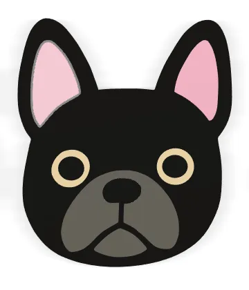 Dog Coasters A | French Bulldog | 1/3 | 4 colors
