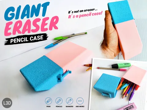 Caja o estuche: Giant Eraser Pencil Case — referencia de MakerWorld