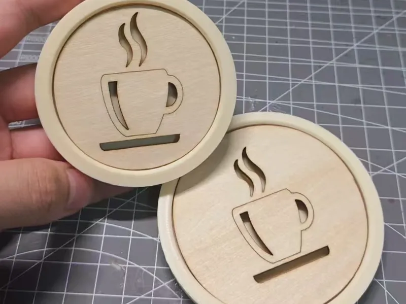 咖啡杯杯垫（3D打印+激光雕刻）