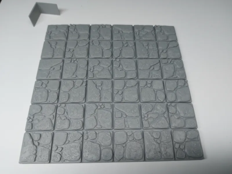 Dungeon tiles with insert walls for DND
