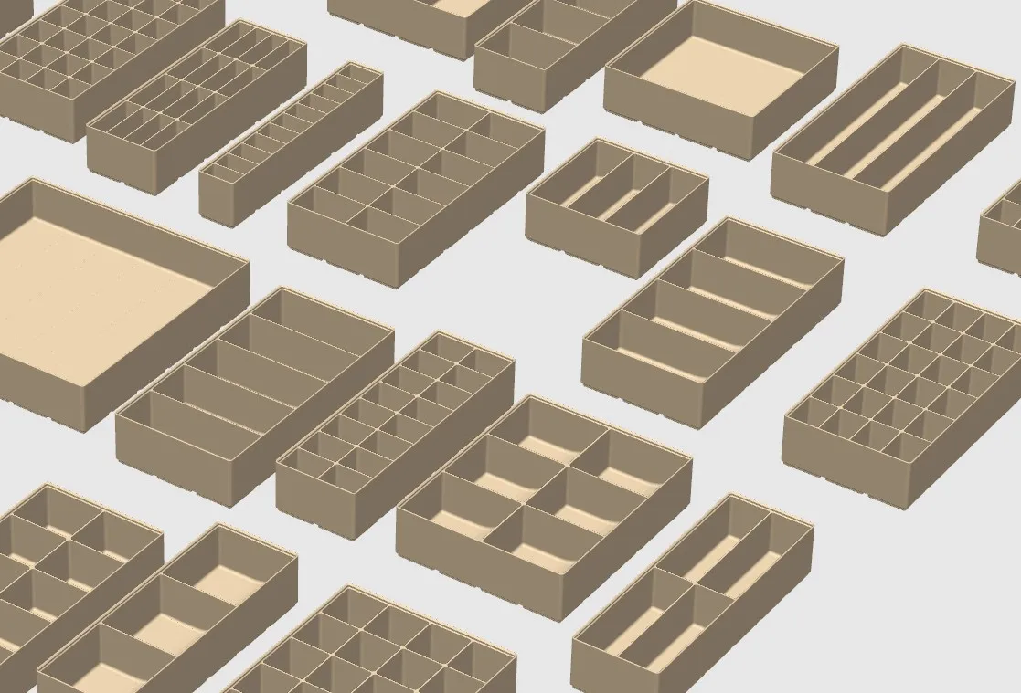 192 Piece Gridfinity Bin Set|42mm Base|49mm Height view 4