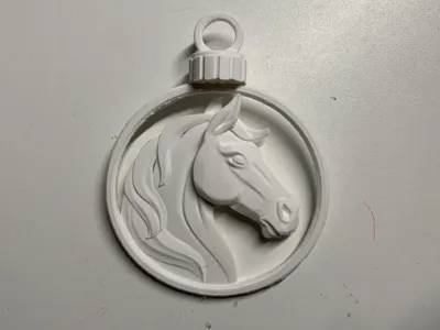 Beautiful Christmas bauble with horse head