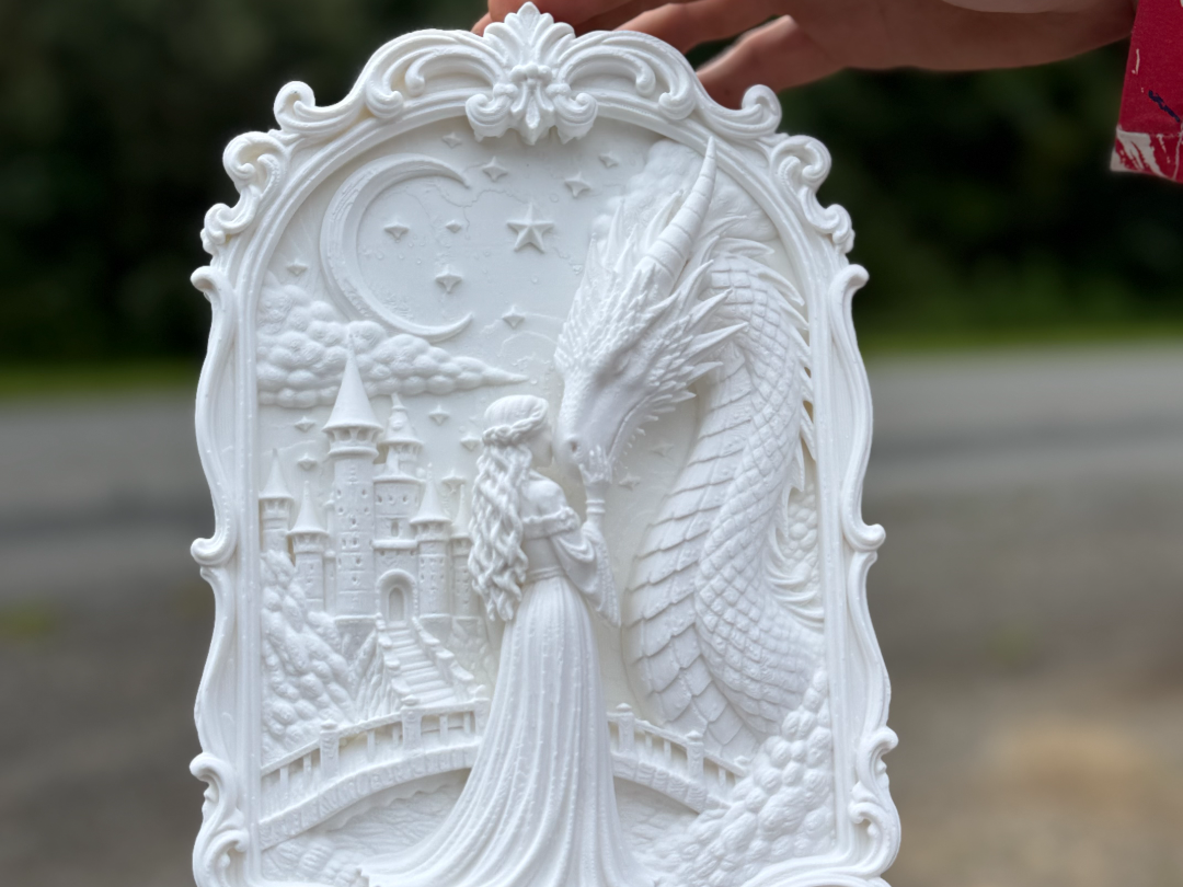 Girl and Dragon Frame - 1