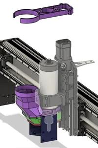 Support for a 80mm Spindle and 101.4mm (4") Dust Hose
