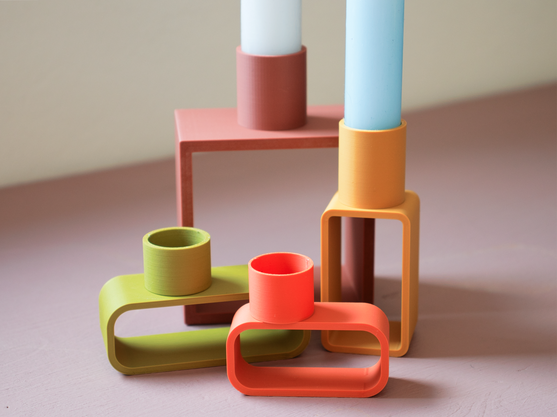 Customizable Geometric Stick Candle Holder 