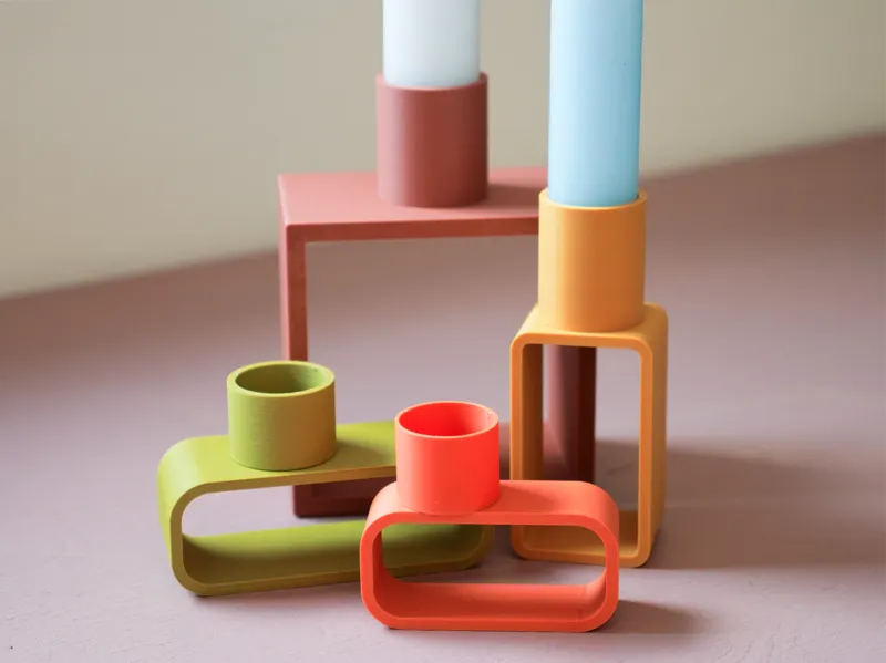 Customizable Geometric Stick Candle Holder 