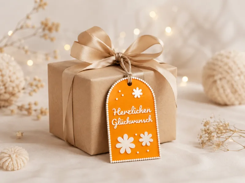 Herzlichen Glückwunsch Dekor Geschenkanhänger