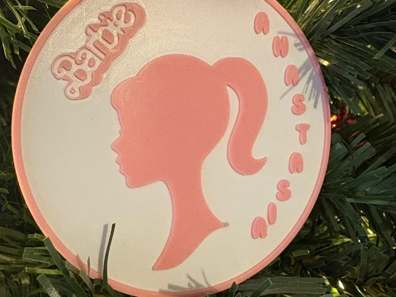 Pallina natale barbe con nome
