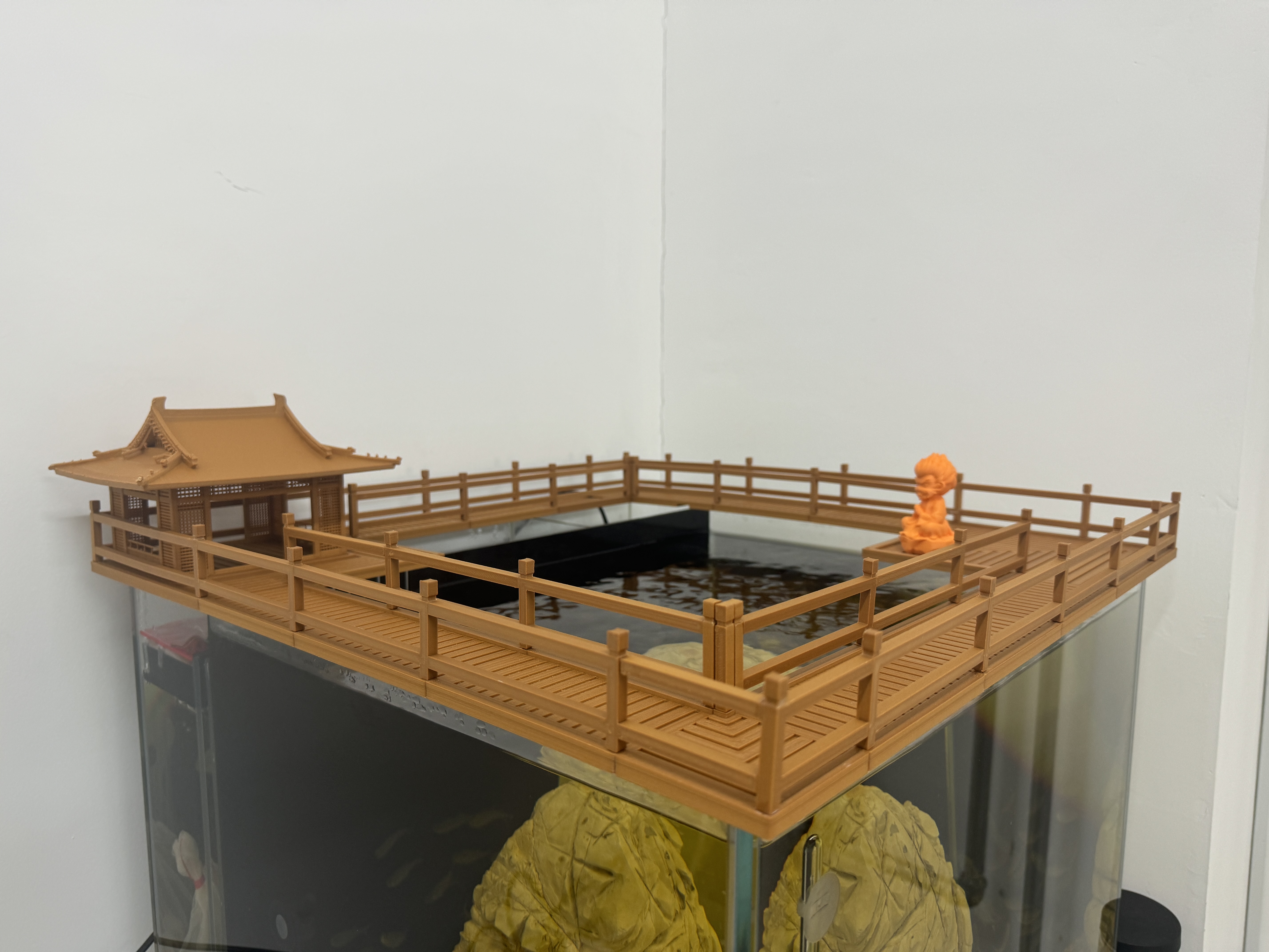 Miniatura 2 do modelo 3D 国风长廊水榭鱼缸造景