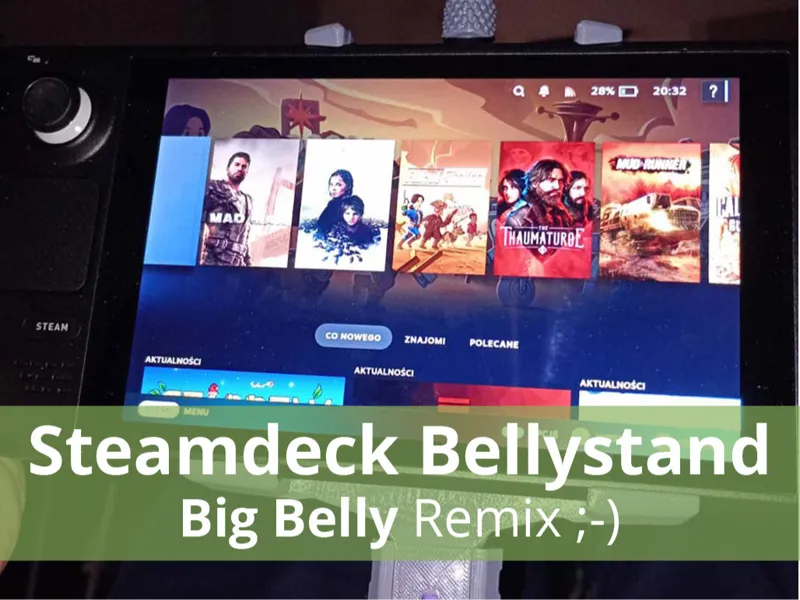 Adjustable Steamdeck Bellystand (Big Belly Remix)
