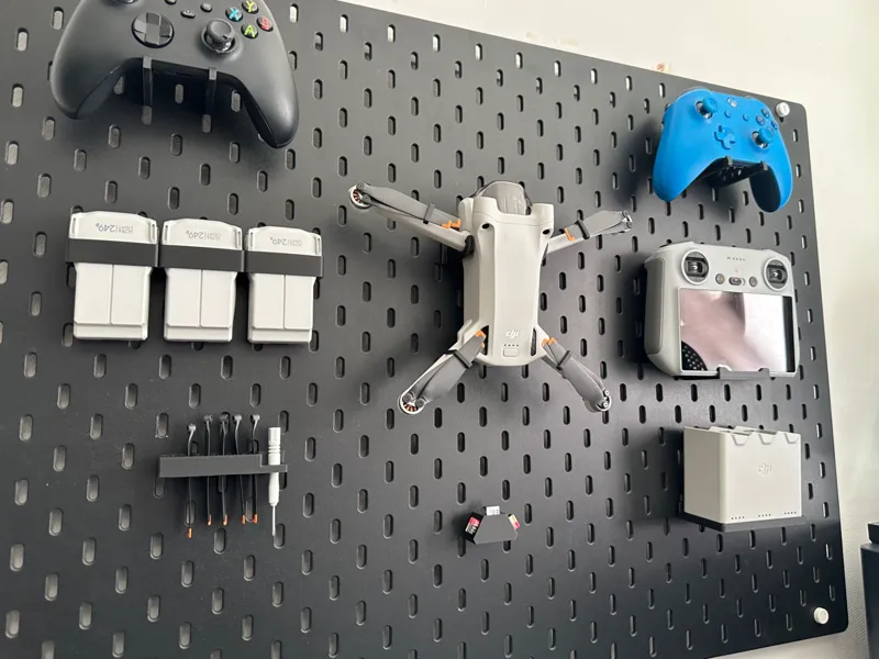 DJI Mini 3 and Mini 3 Pro Ikea Skadis Pegboard