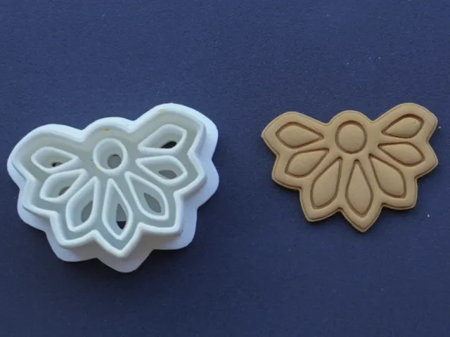 Half Flower Polymer Clay Cutter Earrings