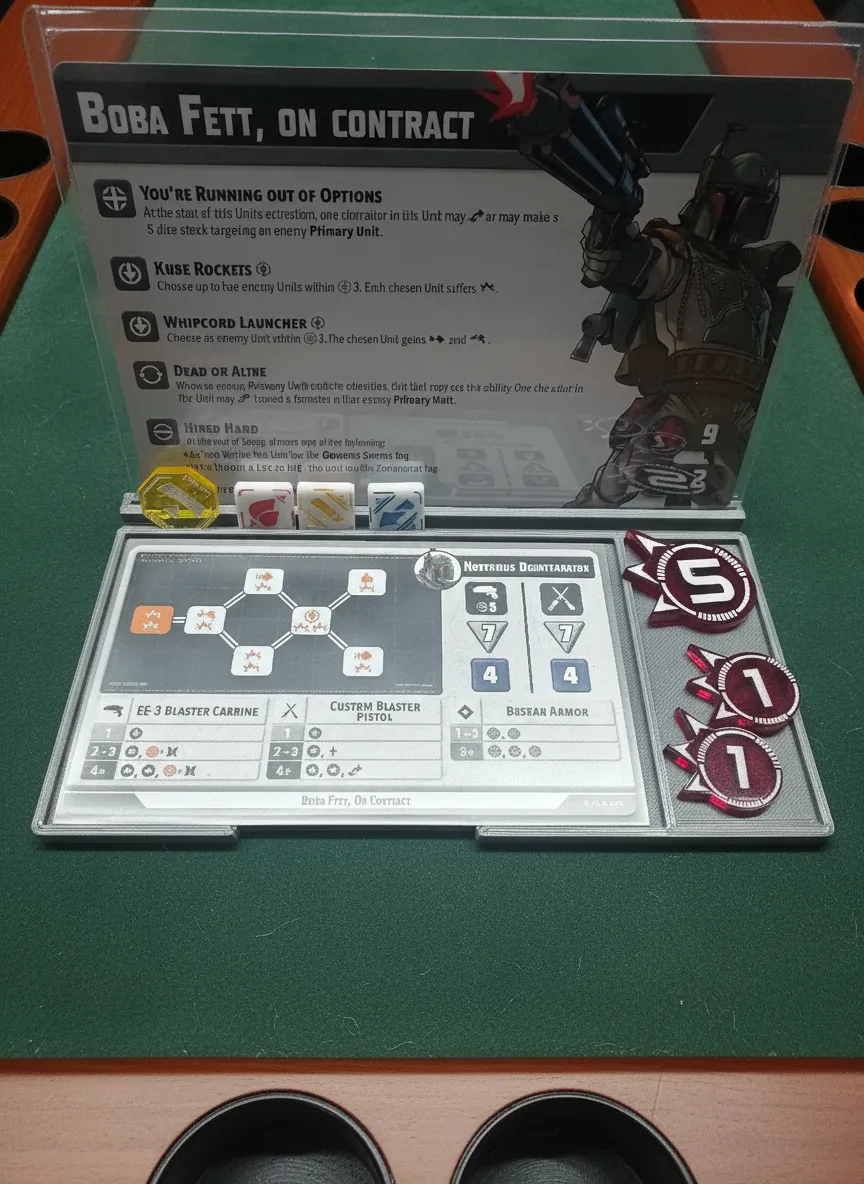 Shatterpoint Tech Card Shatterpoint – Sleeved Card Dashboard with Rail - Free 3D Print Model ...