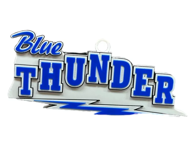 Blue Thunder Chain Necklace Pendant Charm