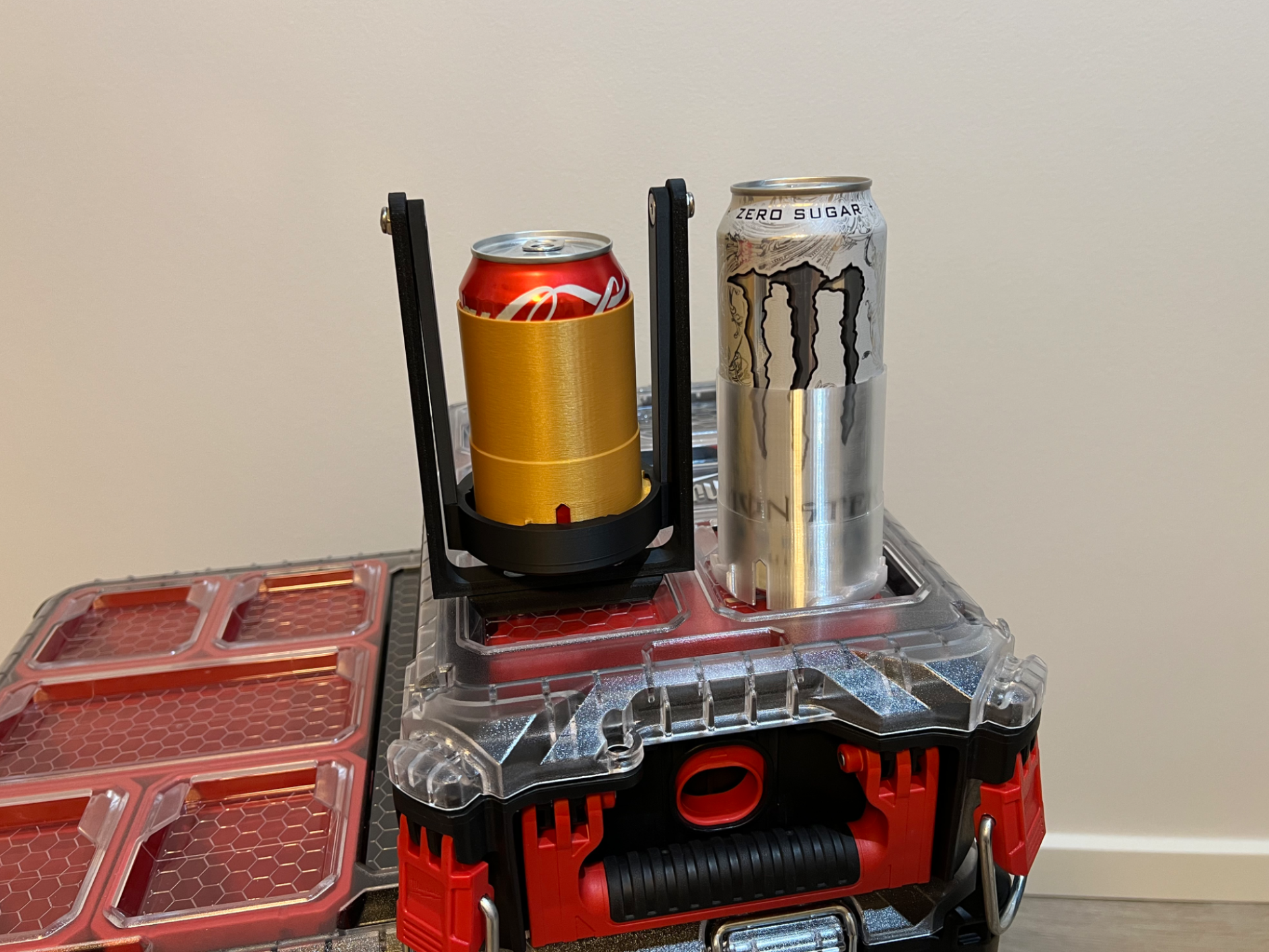 Milwaukee Packout energy drink/soda can holder 