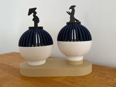 Lid with Silhouette Knobs x Corcelaine