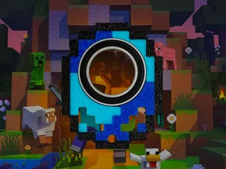 Minecraft Diamond Spinner / Minespinner Keychain
