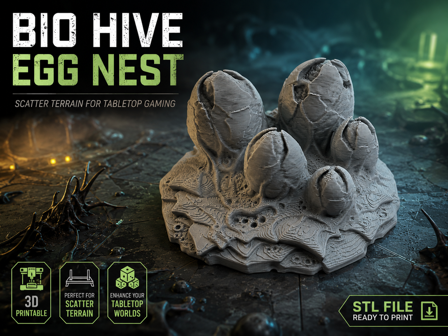 Bio Hive Eier-Nest – Scatter Terrain für Tabletop