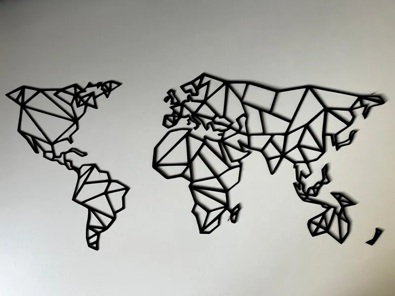 World map low poly