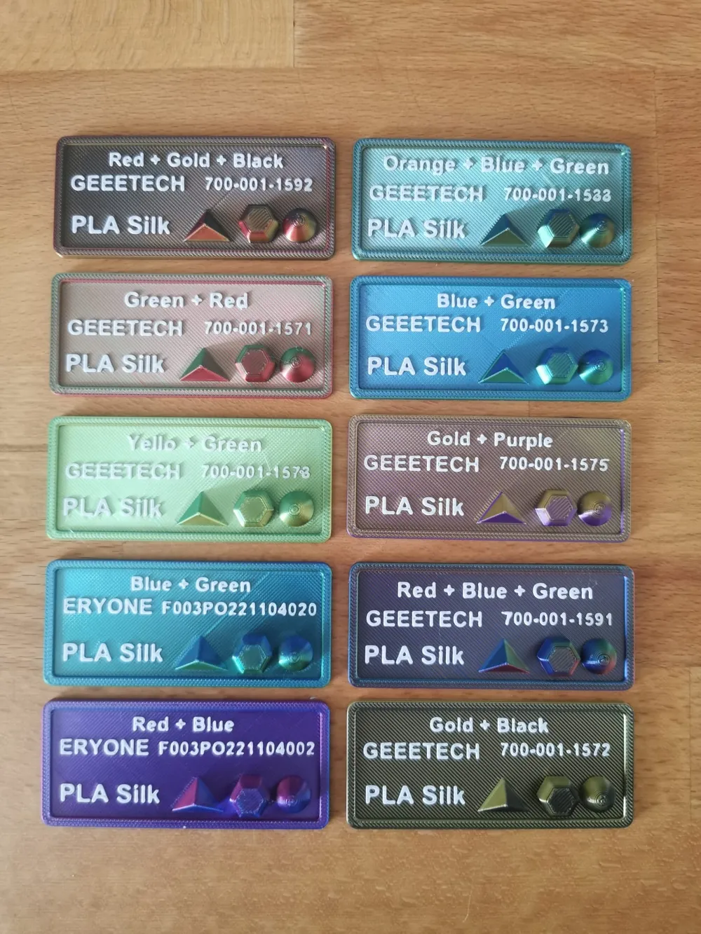 Filament sample card for Multicolored Filament - Free 3D Print Model ...