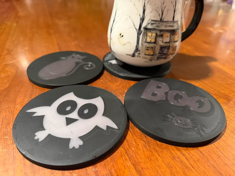 Color Changing Halloween Coasters