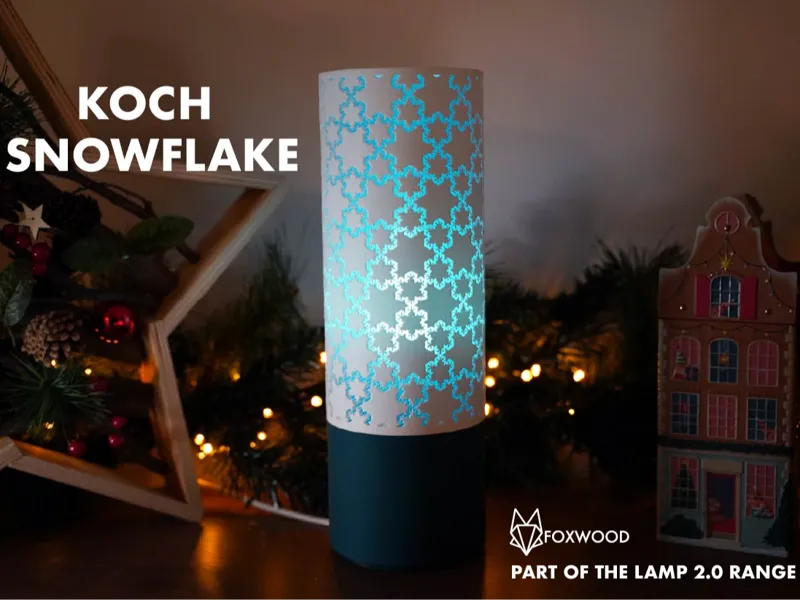 Koch Snowflake Lamp 2.0 By Foxwood