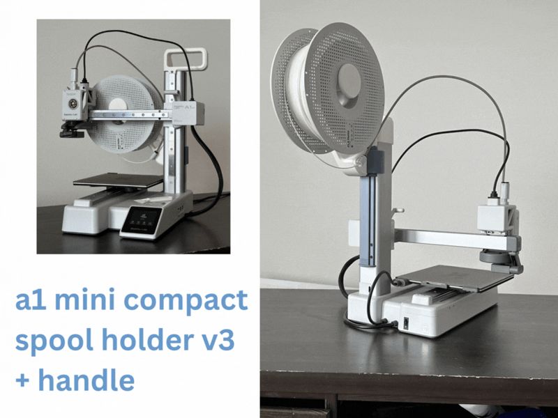 A1 Mini Compact Spool Holder v3 + Handle