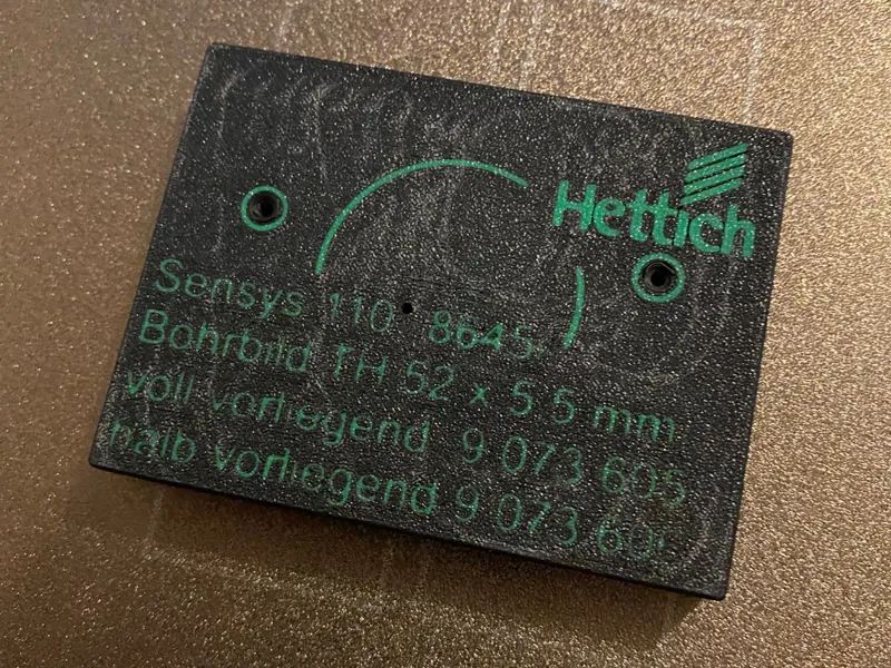 Anreiß-Schablone - Hettich Sensys 8645i